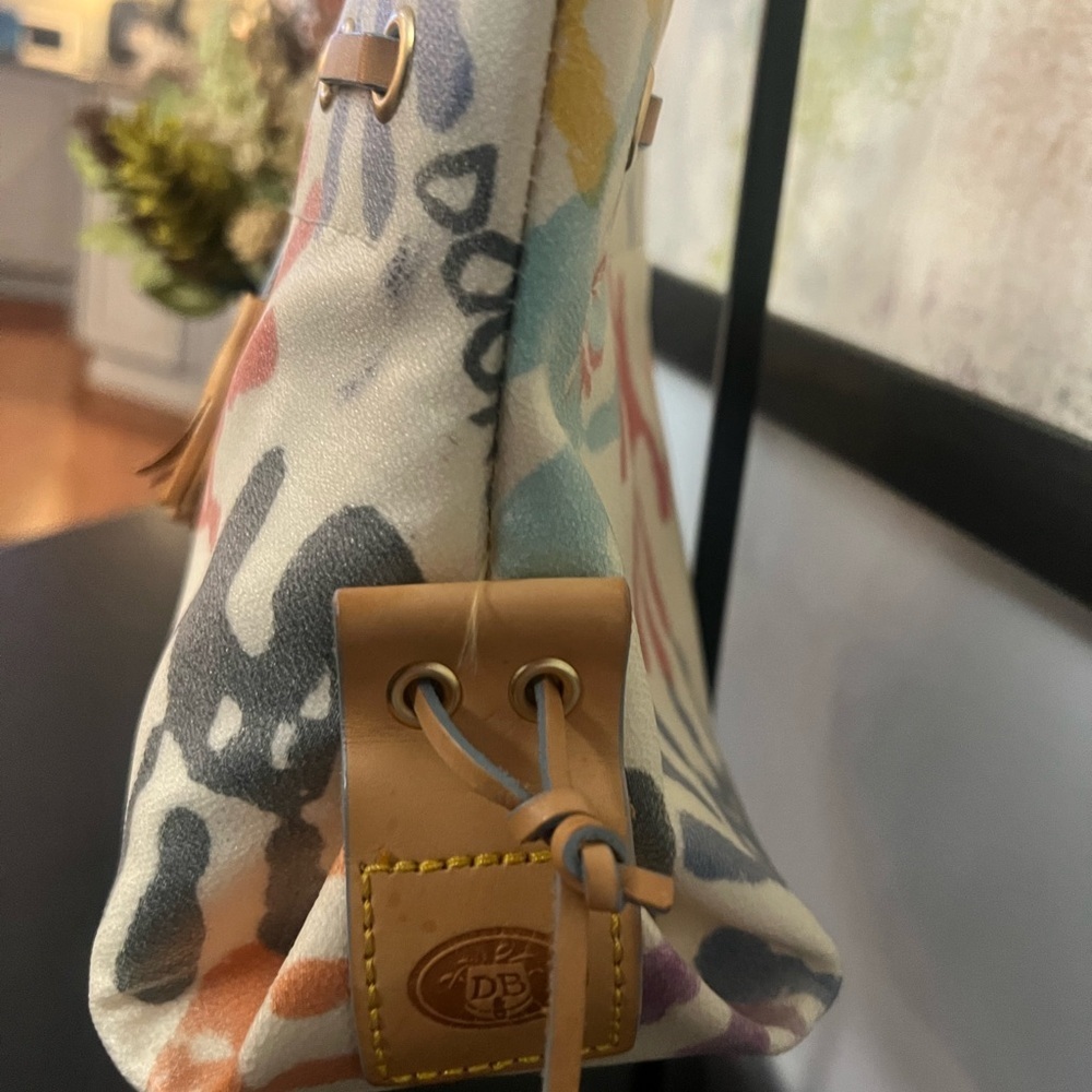 Dooney & Bourke Colorful Handprint Canvas Tote - Picture 7 of 13